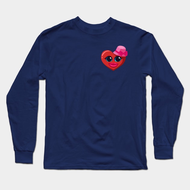 Ladies Heart Long Sleeve T-Shirt by RCM Graphix